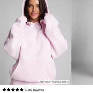 Comfrt minimalist Hoodie powder pink